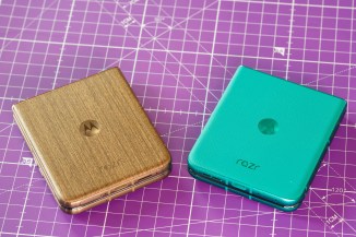 Motorola Razr 70 Ultra on the left, next to the Razr 70