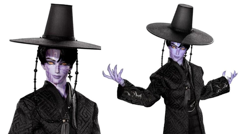 Mattel's "KPop Demon Hunters" Demon Jinu doll.