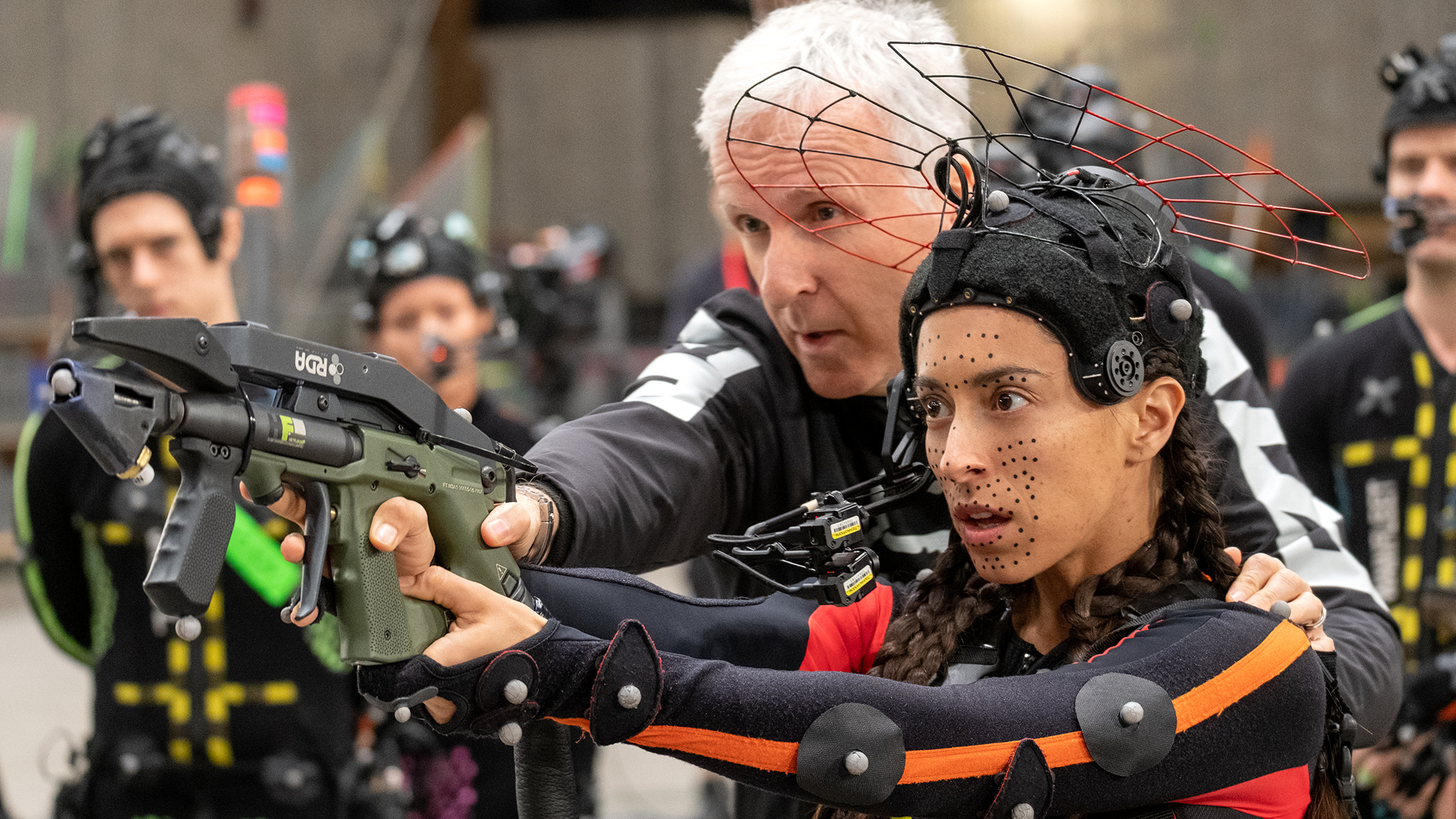 James Cameron behind the scenes of Avatar: Fire and Ash