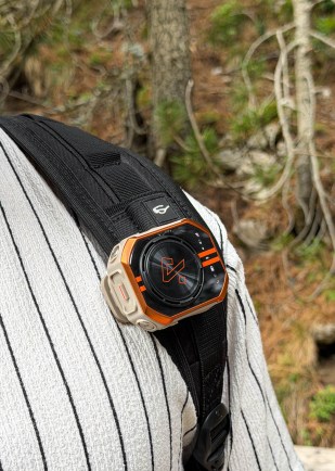 Xlink 7 strapped to a backpack