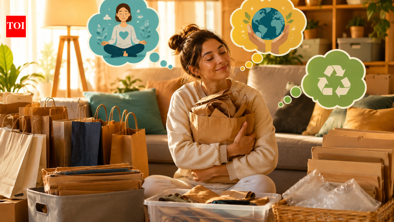 Psychology says people who keep shopping bags, boxes, and packaging materials are not necessarily hoarders; they may actually be less attached to possessions than others |