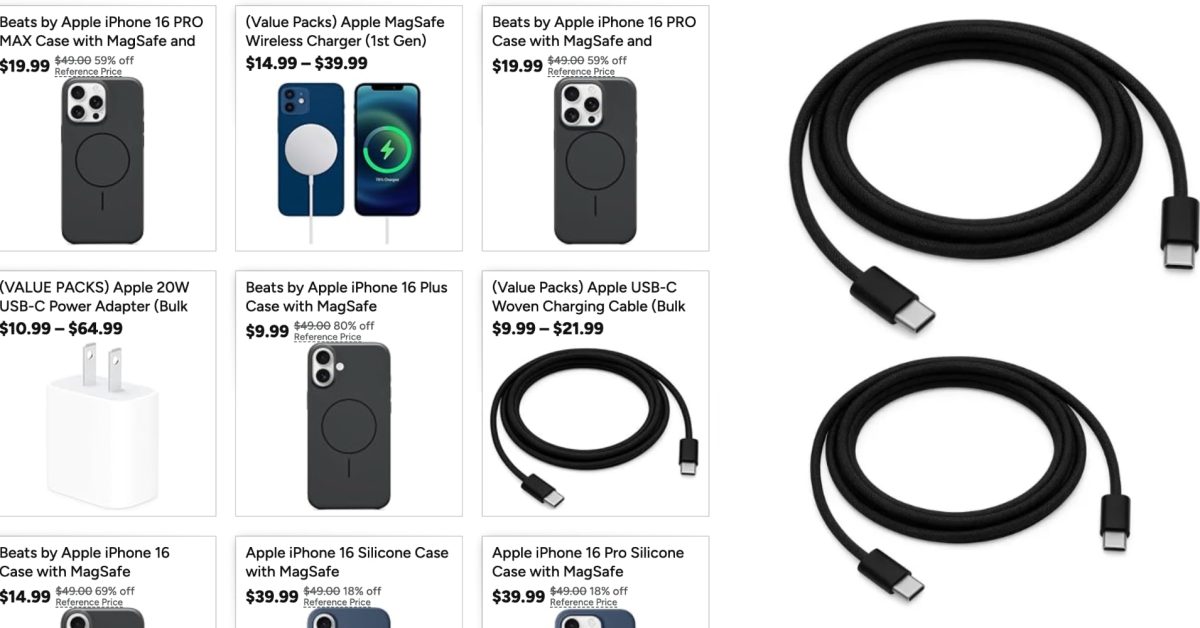 Woot's Apple accessory Prime Day sale is now live from $7: Black USB-C cables, chargers, more