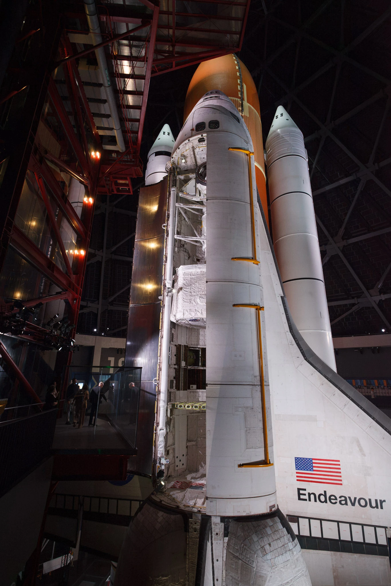 Space Shuttle Endeavour inside the Samuel Oschin Shuttle Gallery