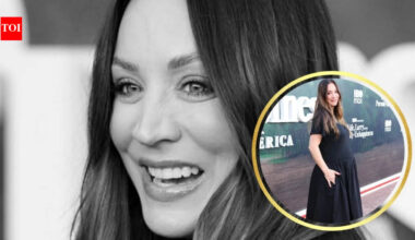 Pregnant Kaley Cuoco makes first red carpet appearance since baby news at 'Life, Larry and The Pursuit of Unhappiness' premiere |