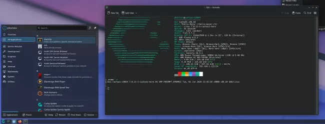 CachyOS with KDE Plasma desktop