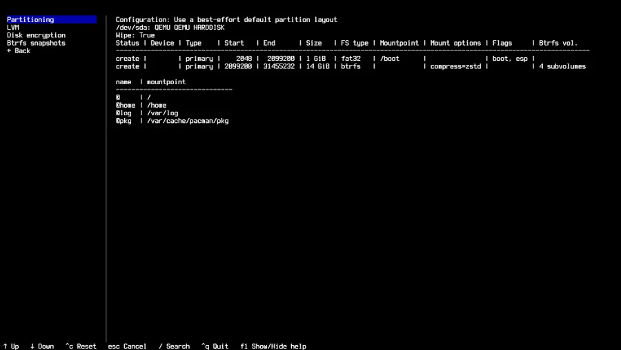 archinstall