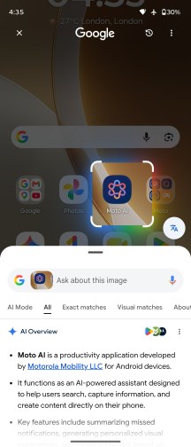 Google Circle to Search - Motorola Razr Fold review