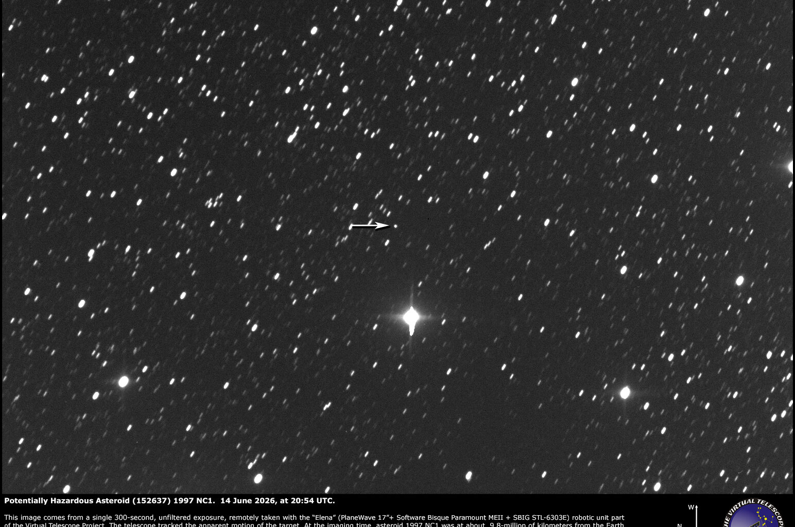 Potentially Hazardous Asteroid (152637) 1997 NC1: 14 June 2026.