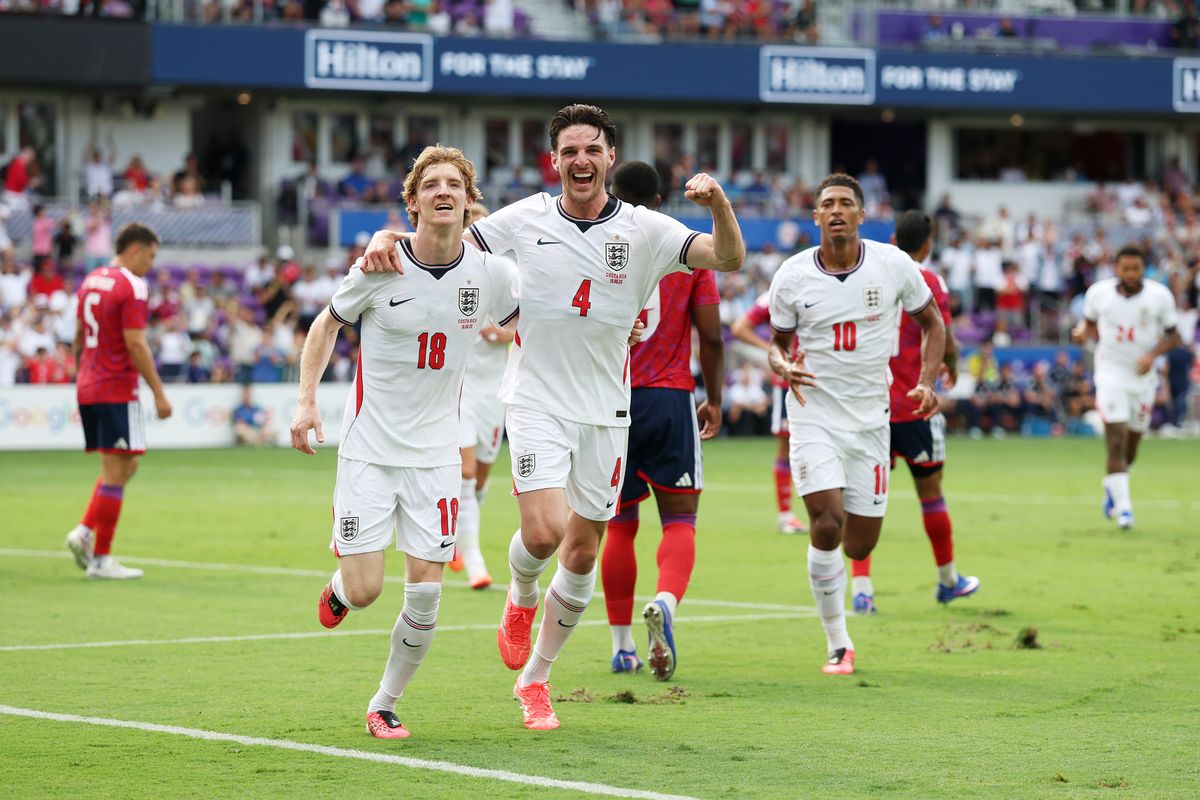 Declan Rice and Anthony Gordon combined for England's opener