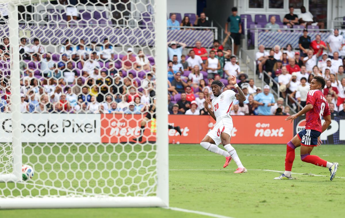 Noni Madueke missed a golden chance to put England two goals ahead