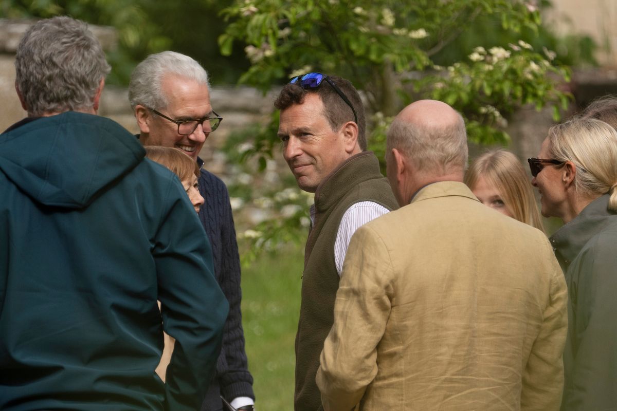 Peter Phillips arrives at All Saints Church