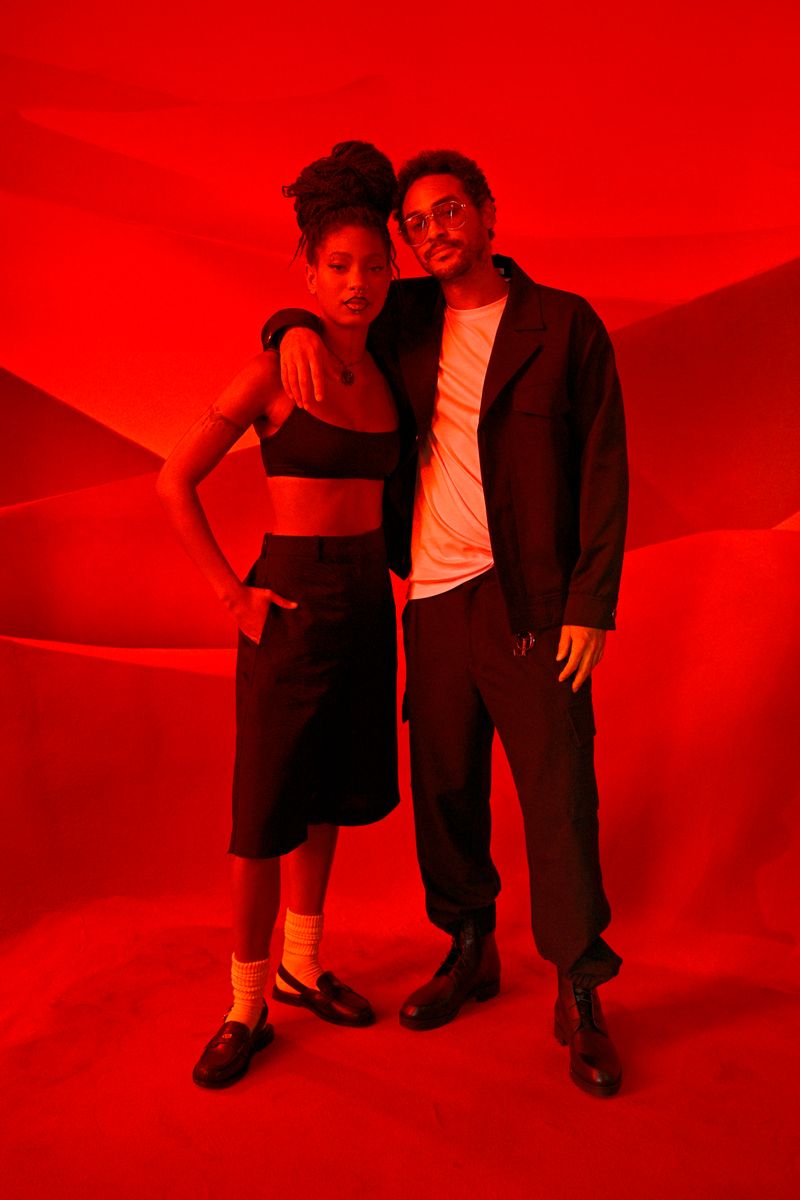 Willow Smith and Trey Smith attend Christian Louboutin Men Spring/Summer 2027 Presentation at Palais Brongniart 