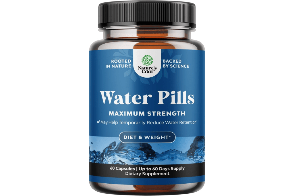 Nature's Craft Water Pills, Maximum Strength, 60 capsules.