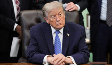 U.S. President Donald Trump at the Oval Office of the White House in Washington