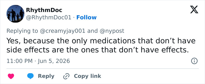 Tweet discussing side effects of medications related to GLP-1 Tweet discussing side effects of medications related to GLP-1