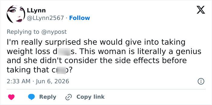 Tweet surprised Mayim Bialik took weight loss d***s without side effect consideration Tweet surprised Mayim Bialik took weight loss d***s without side effect consideration
