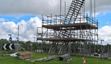 Work beings on Horwich 'ghost train' statue near Middlebrook