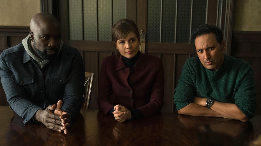 Mike Colter, Katja Herbers, and Aasif Mandvi, Evil
