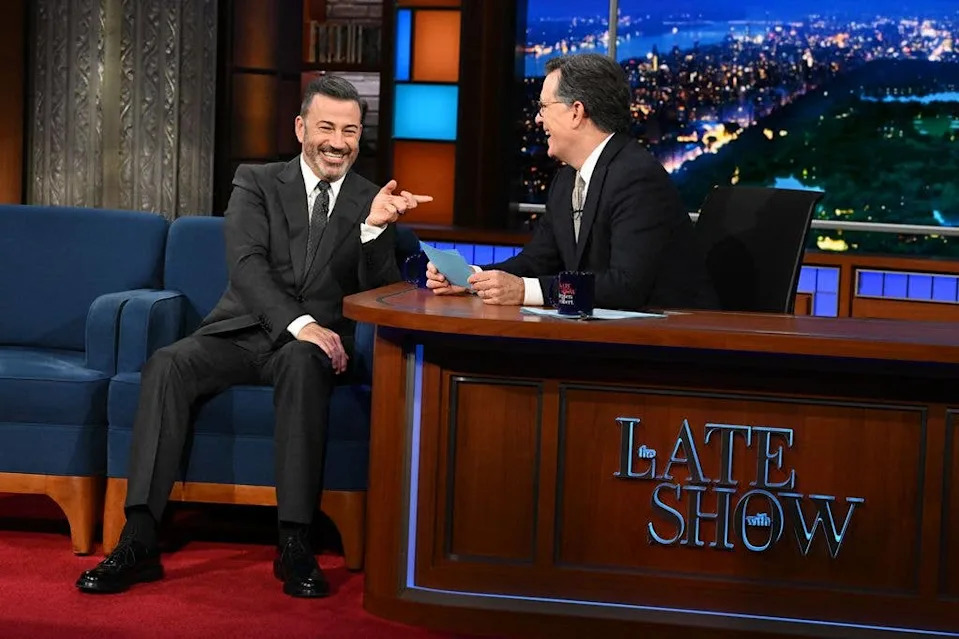 Jimmy Kimmel and Stephen Colbert on the CBS series The Late Show with Stephen Colbert , scheduled to air on the CBS Television Network, January 12, 2026