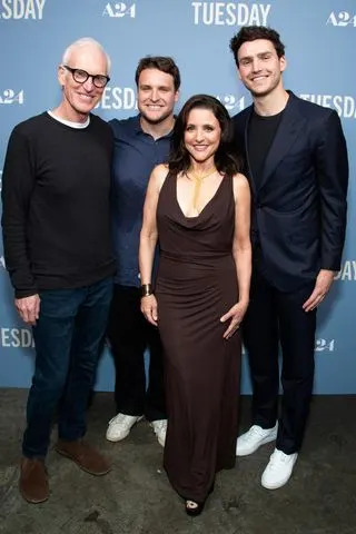Julia Louis-Dreyfus and Brad Hall with their sons Henry and CharlieCredit: Santiago Felipe/Getty