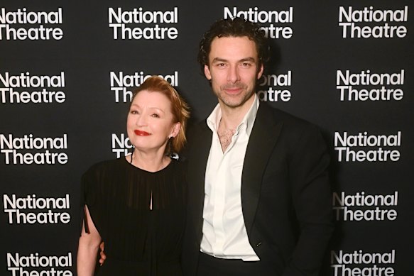 Lesley Manville (left) and Aidan Turner are the leads in Les Liaisons Dangereuses, closing this weekend at The National Theatre in London.