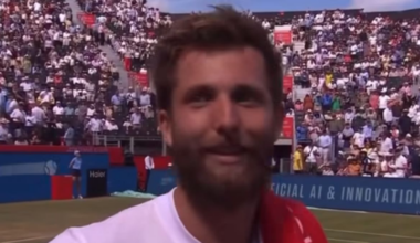 Tennis: Corentin Moutet’s repeated swearing forces BBC to cut Queen’s interview short