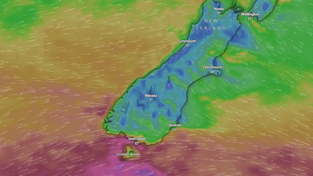Weather: 100km/h gusts forecast for lower South Island, large swells forecast
