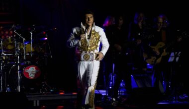 Angel Saucedo took the champion&rsquo;s spot in the pro division at the Penticton Elvis Festival&rsquo;s finals on June 28, qualifying him for a spot in the Ultimate Elvis Competition held in Memphis, TN in August. (Brennan Phillips - Western News)