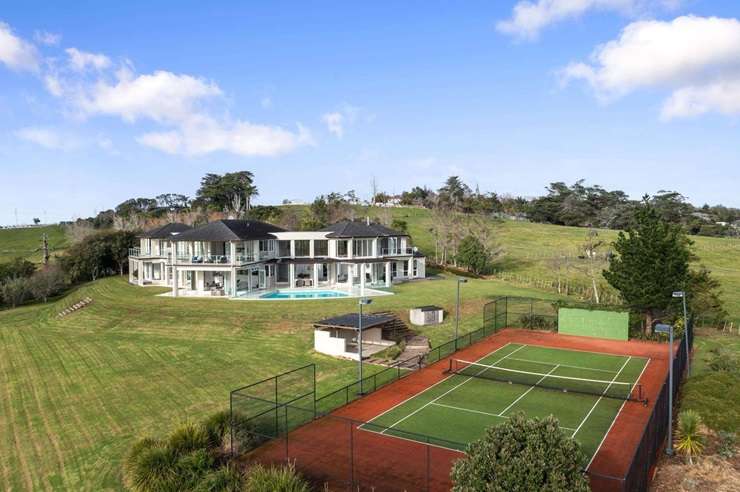 5 Hinemoa Street, in Auckland's Birkenhead, is looking for a tennis fan with $20m-plus to spend. Photo / Supplied