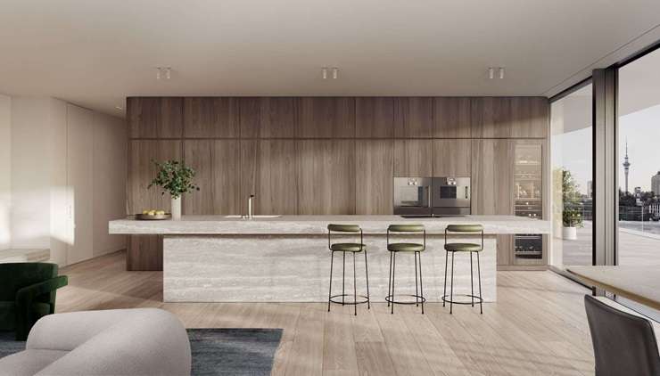 York House at 11 York Street in Parnell, Auckland, is due for completion at the end of the year. Three of the sub-penthouses have been sold for large sums. Photo / Supplied