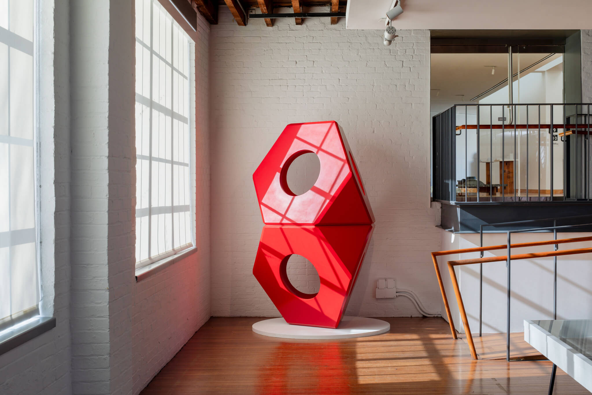 Octetra red sculpture