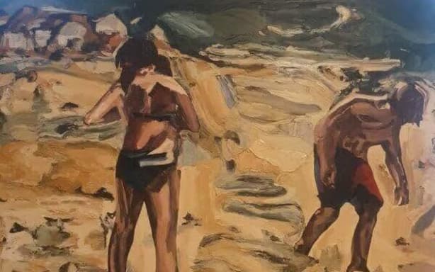 Jane Allan's Seaside Explorers won The Doyles 2025 landscape prize.
