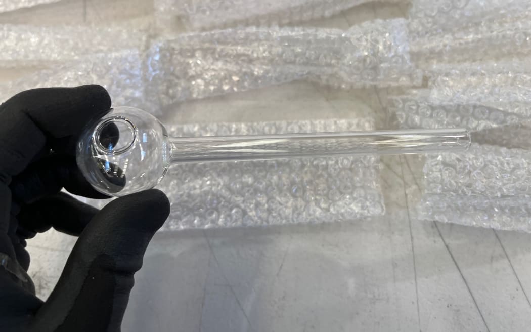 Customs says it regularly seizes meth pipes like these at the border, but importers often give false descriptions to avoid detection.