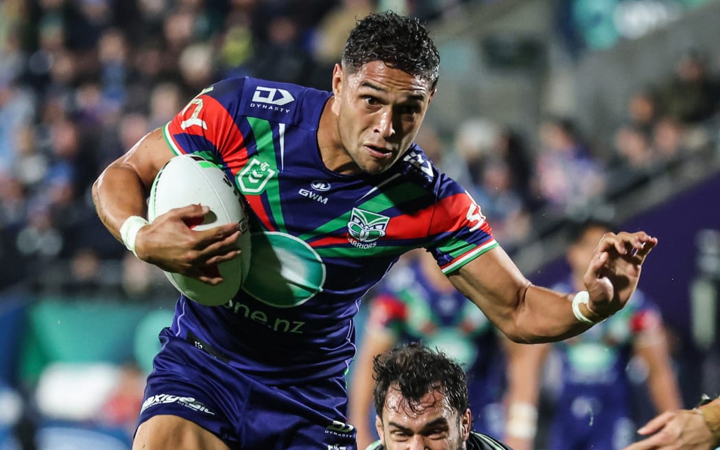 Te Maire Martin of the Warriors, New Zealand Warriors v Cronulla-Sutherland Sharks, round 15 rugby league match of the NRL Telstra Premiership at Go Media Stadium, Auckland, New Zealand on Saturday 13 June 2026. Photo credit: Brett Phibbs / Photosport