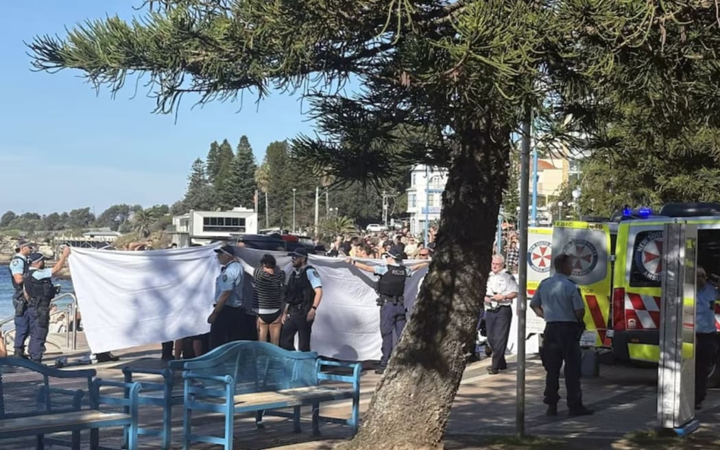 A woman is in critical condition after a shark attack at Coogee Beach on Saturday. (Supplied: Shawn Buttling)