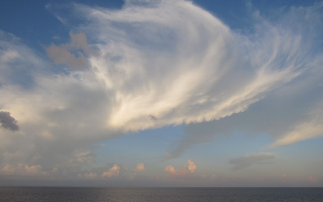Wispy Clouds Over the Atlantic