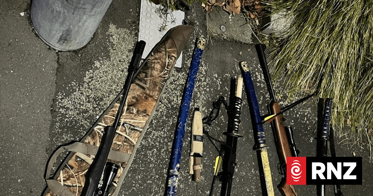 Man found holding a loaded crossbow after a crash in Palmerston North