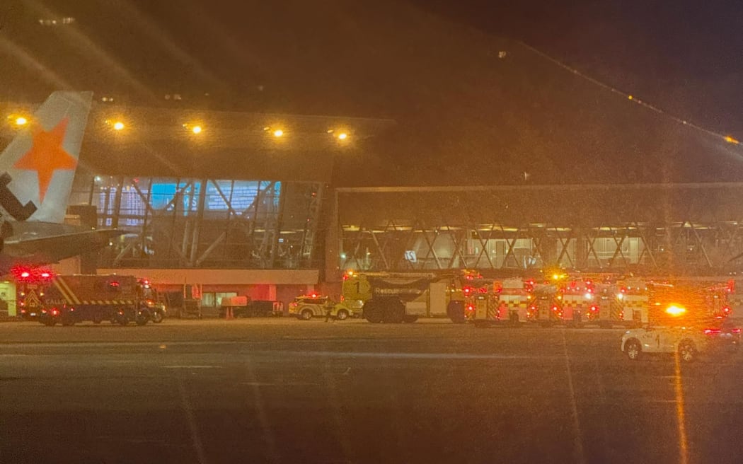 National MP Tim Costley shared this photo of emergency services at Wellington Airport to Facebook on 12 June.
