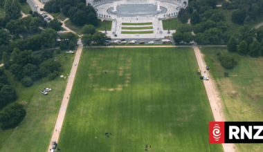 Huge ‘8647’ etched into grass on the National Mall, aerial images show