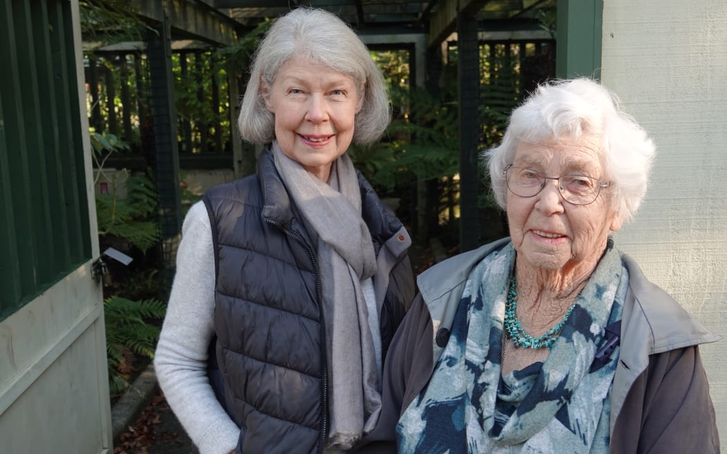 Diana Abraham and Doreen Jolly, from Friends of the Park, can't understand why someone would defecate in the fernery.
