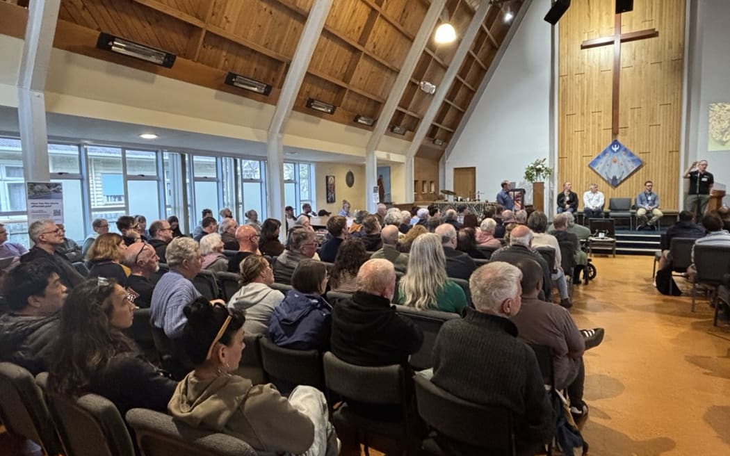 Island Bay residents packed out a community meeting at the weekend to discuss recovery after April's storm, and Friday's sewage spill.