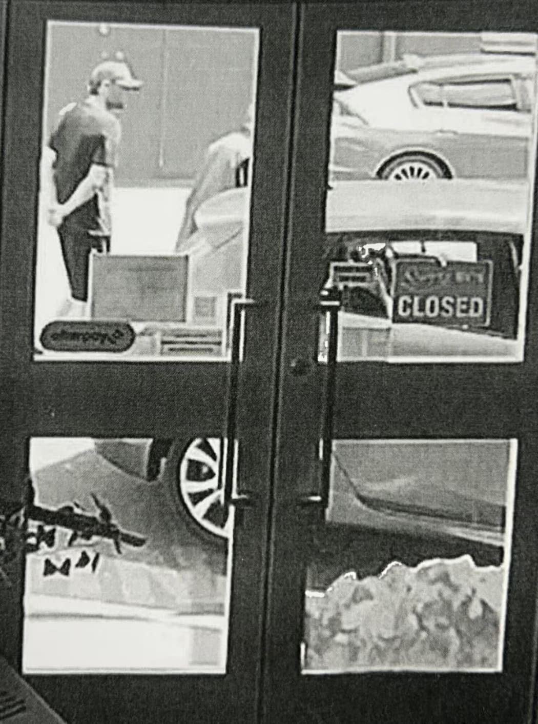 Jade Bennett is pictured in CCTV following the victim and threatening him.