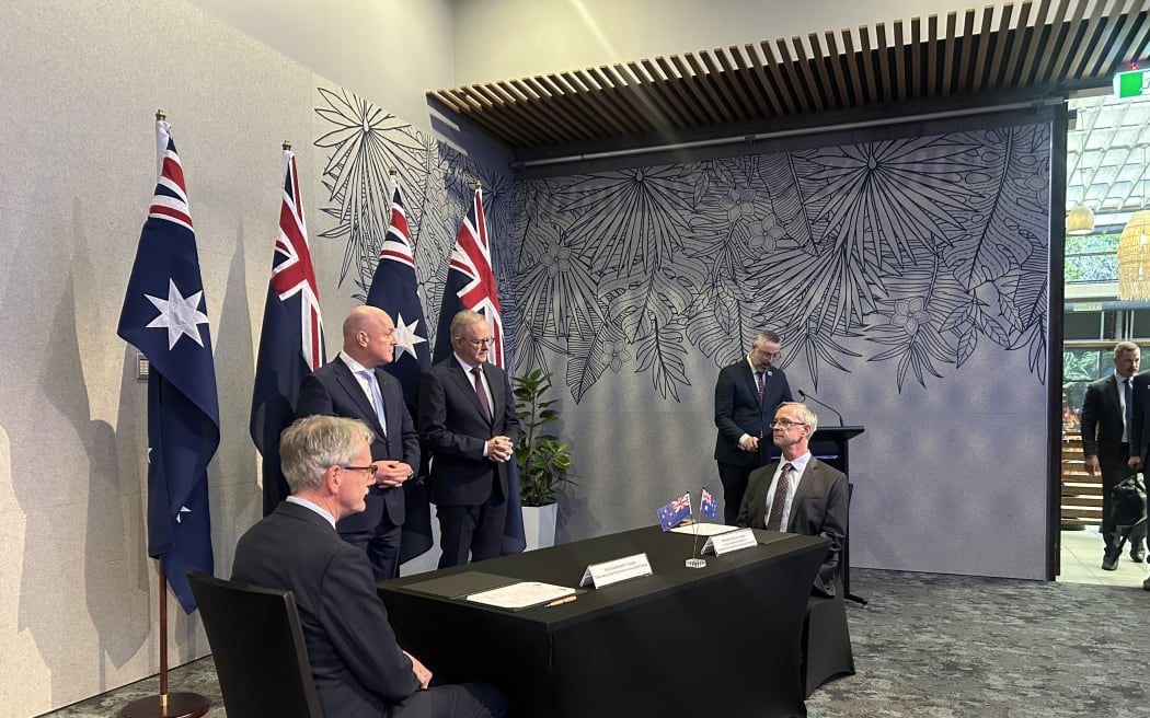 Prime Minister Christopher Luxon and his Australian counterpart Anthony Albanese have held a joint press conference, following Saturday's leader's meeting.