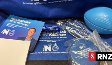 Wairarapa MP Mike Butterick's National Party swag bags upset parents