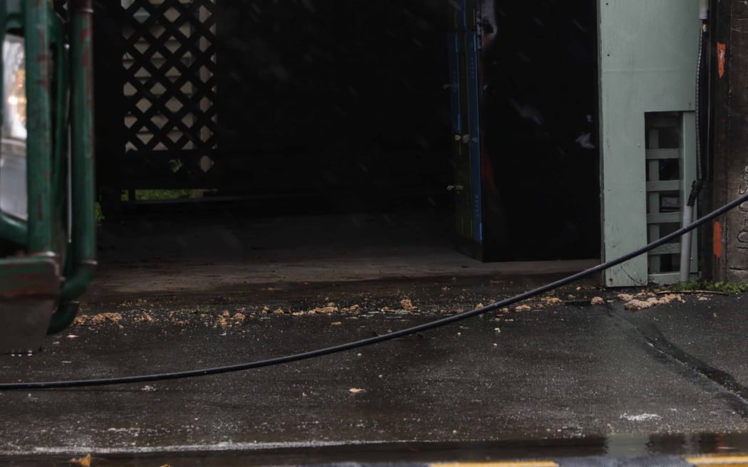 Residents in Wellington's Island Bay say they were disgusted to find a stream of faecal matter and sanitary products from overflowing maintenance hole covers during heavy rain overnight. 5 June 2026.