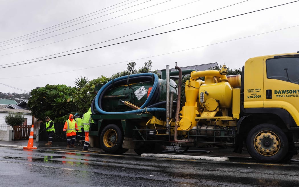 Residents in Wellington's Island Bay say they were disgusted to find a stream of faecal matter and sanitary products from overflowing maintenance hole covers during heavy rain overnight. 5 June 2026.