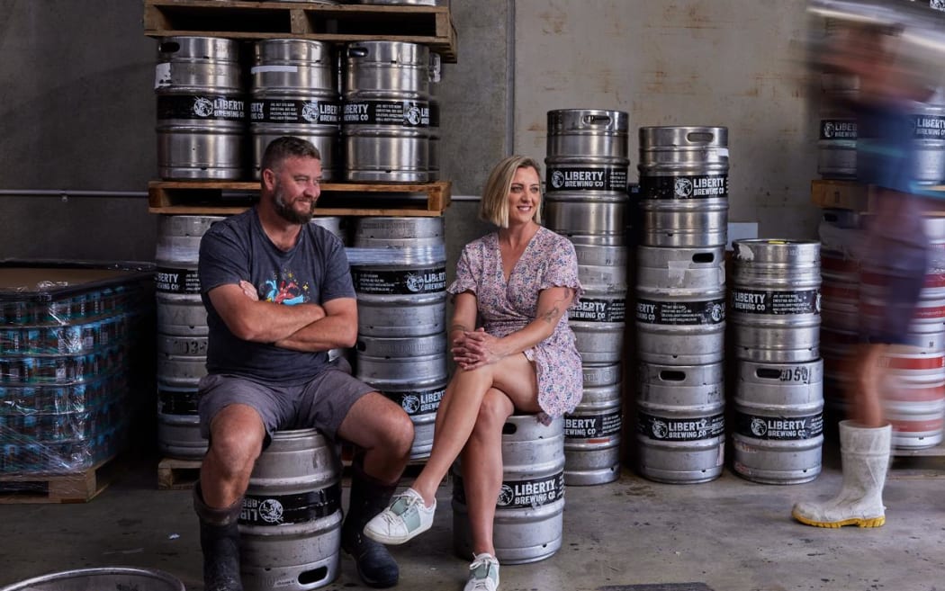 Liberty Brewing Co directors Christina Pickwell and Joe Wood sold their kegs to Konvoy Kegs and rent them back – but that company has been put into receivership. Photo: Supplied