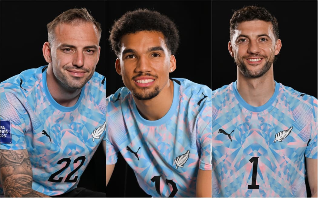 All Whites goalkeepers Michael Woud, Alex Paulsen and Max Crocombe