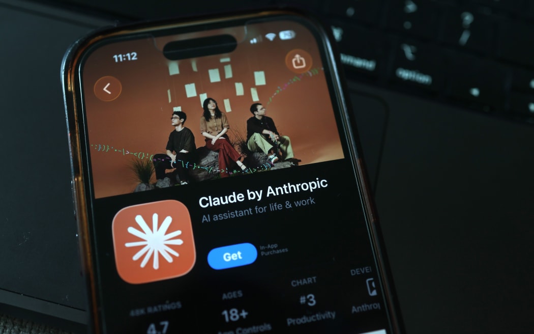 In this illustration, the Claude AI app is seen in the app store on a phone on February 16 in New York.
Mandatory Credit: Michael M. Santiago/Getty Images via CNN Newsource