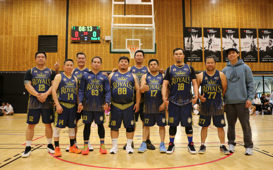 The Invercargill Royal's Legends division team, which includes Southland farmers Vincent Travasas (83) and Guillermo Tolentino (88).